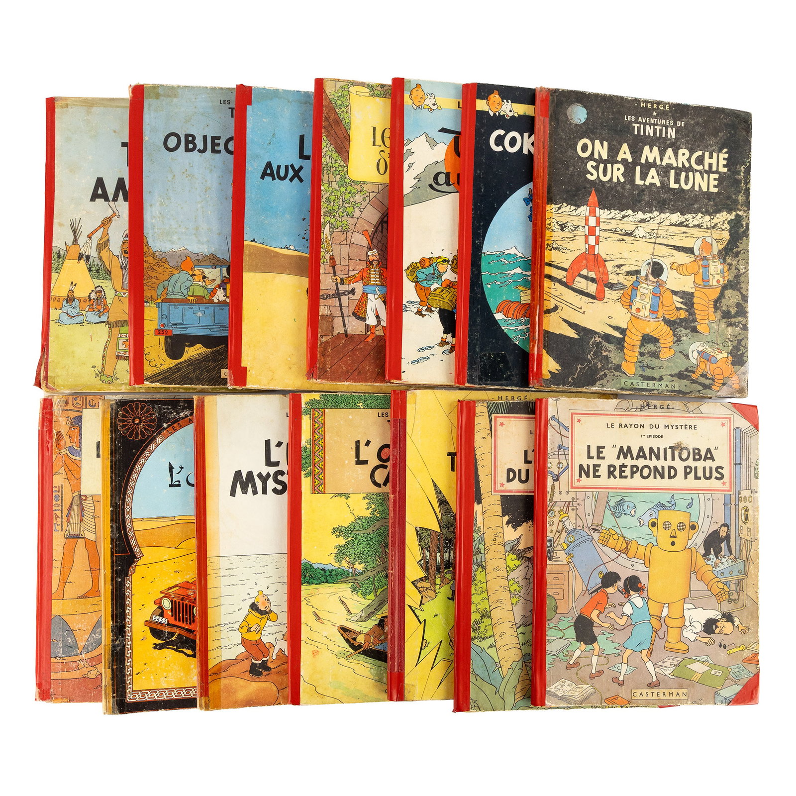Herge, a collection of 14 comic strips, Tintin, and Les Aventures de Jo, Zette et Jocko. (1 of 10)