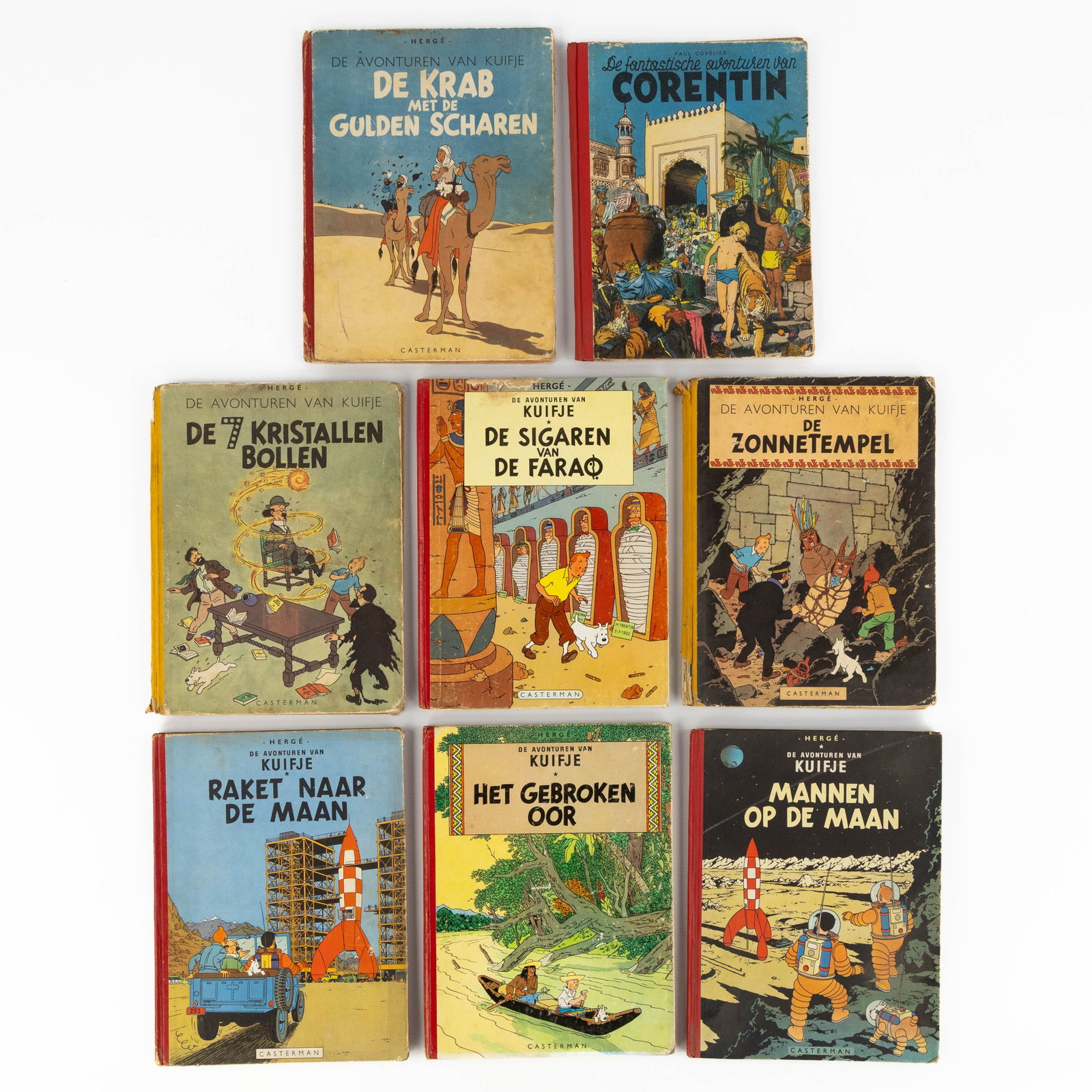 Herge, Les Aventures de Tintin/The Adventures of Tintin, a collection of 7 comic strips. (1 of 17)