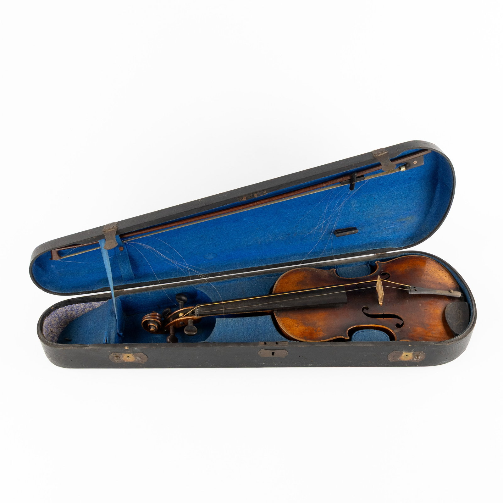 An Antique violin with wooden case, after Stradivarius. (1 of 5)