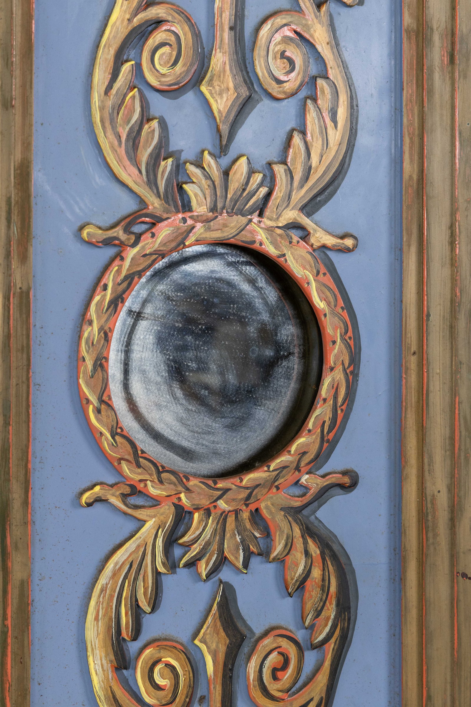 An Impressive large mirror, patinated wood and glass, Byzantine and Empire ornamentation, 20th C. - 4