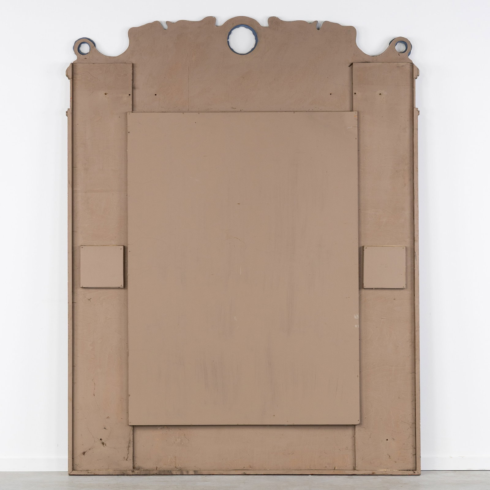 An Impressive large mirror, patinated wood and glass, Byzantine and Empire ornamentation, 20th C. - 9
