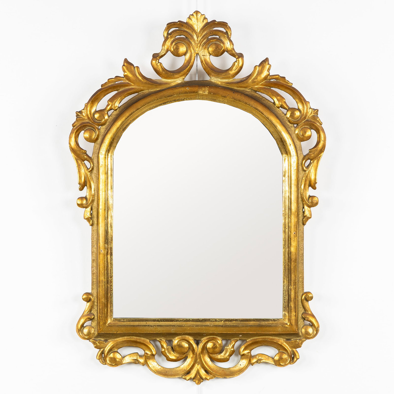 An antique mirror, gilt and sculptured wood, Louis XV style. Circa 1900. (1 of 7)
