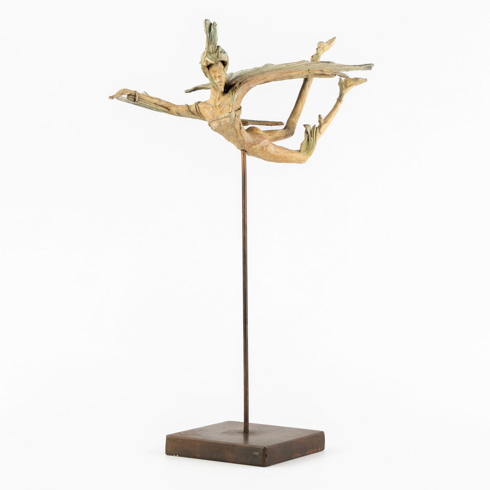 Christien Dutoit (XX-XXI) 'Icarus thoughts', 1/1, patinated bronze.: Christien Dutoit (XX-XXI) 'Icarus thoughts', 1/1, patinated bronze. Patinated bronze.Signed 'C. Dutoit' and numbered 1/1. Dimensions: (W:31 x H:42,5 x L:23 cm) The absence of a condition report does n