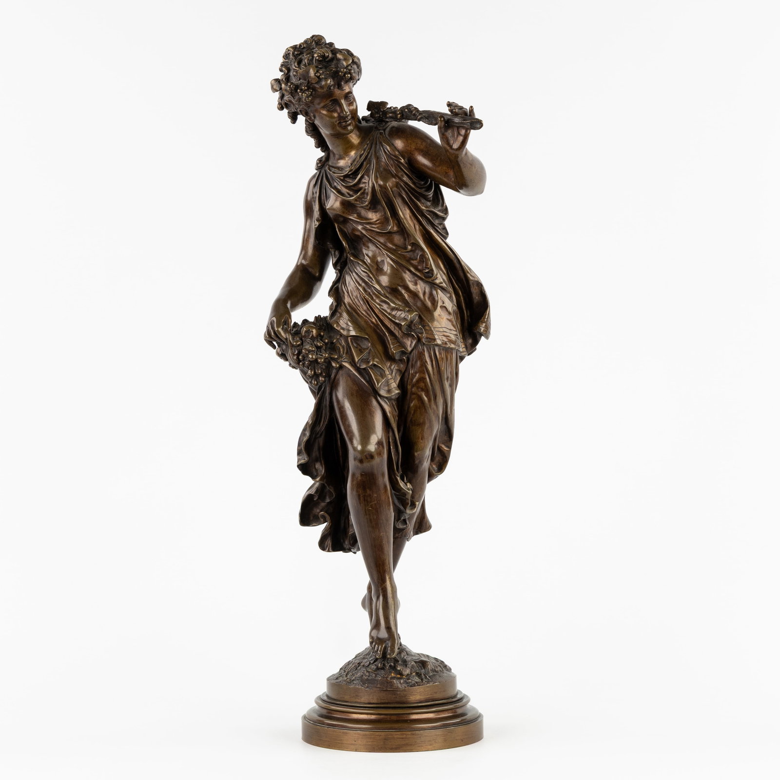 Mathurin Moreau (1822-1912) 'L'Automne', patinated bronze. (1 of 8)