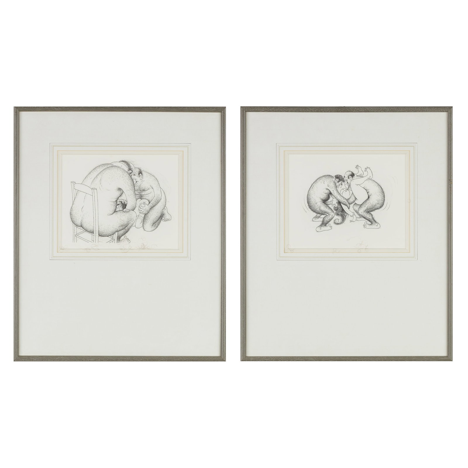 Albert Dubout (1905–1976) 'L'Oevre Secrète', two prints. (1 of 6)