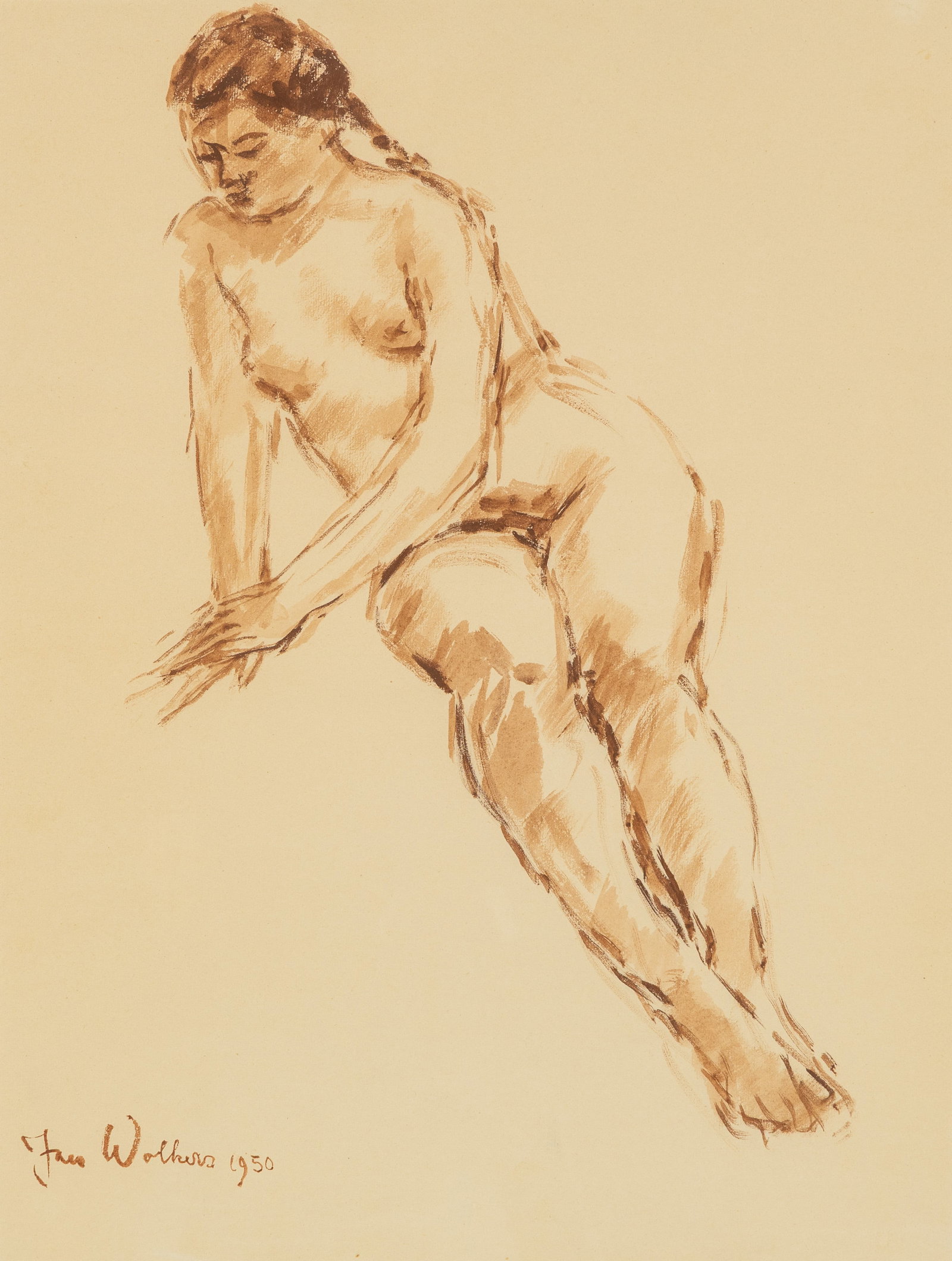 Jan Wolkers (1925–2007) ‘Figurative Composition’, ink on paper.  (1 of 5)