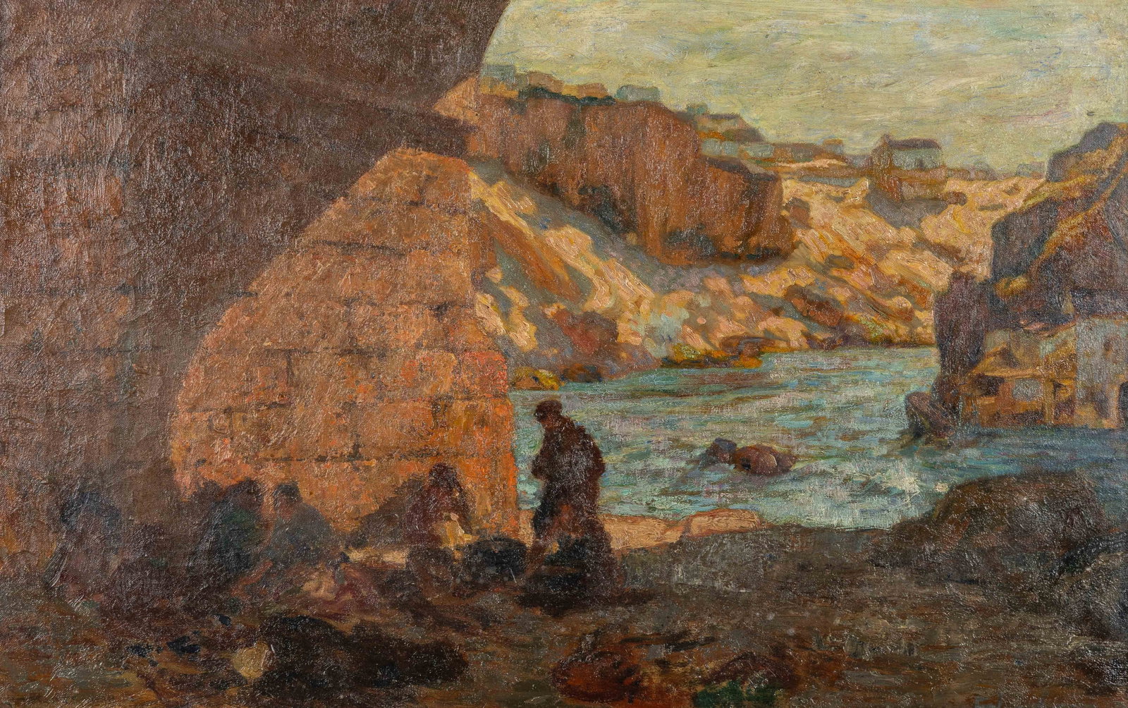 Félix Gogo (1872–1953) ‘Bridge in Toledo, Spain’, oil on canvas.: Félix Gogo (1872–1953) ‘Bridge in Toledo, Spain’, oil on canvas. A painting, oil on canvas. Signed lower right.Titled ‘Toledo’ on the reverse. (74 x 104 c