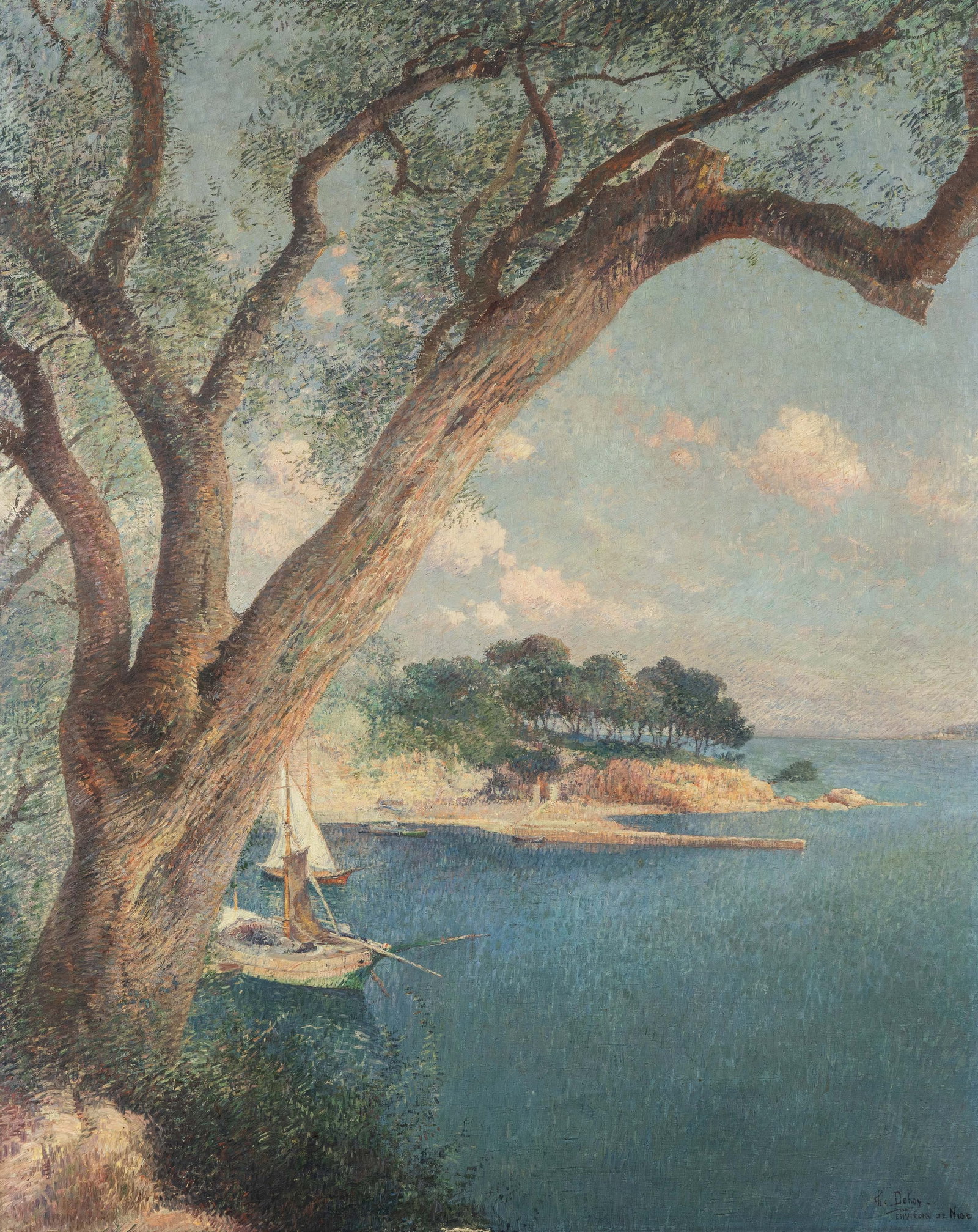 Charles Dehoy (1872–1940) ‘Environ de Nice’, oil on canvas. (1 of 5)