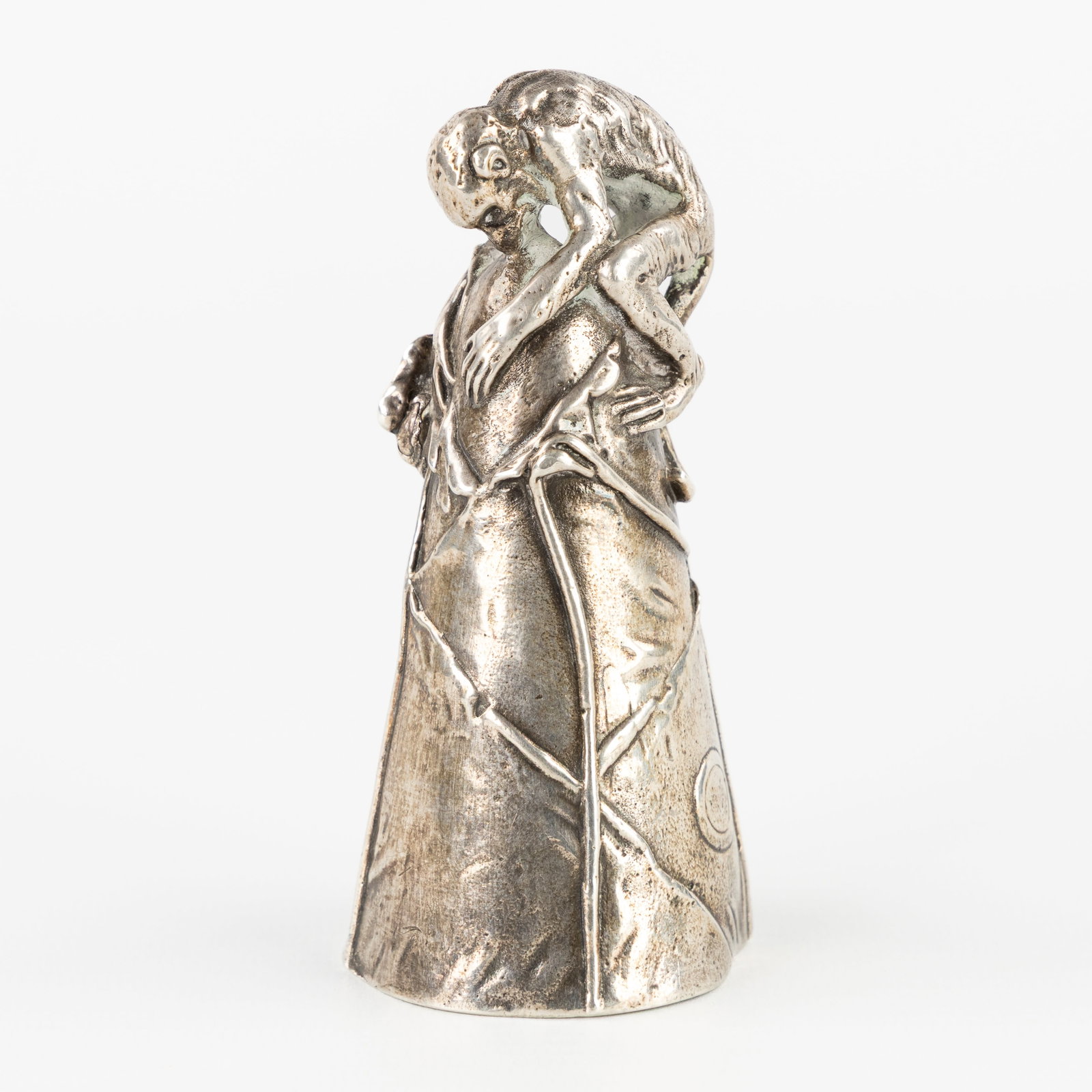 Tetard Frères, a silver Art Nouveau table bell, mounted with a monkey, France, circa 1900-1910. (1 of 10)