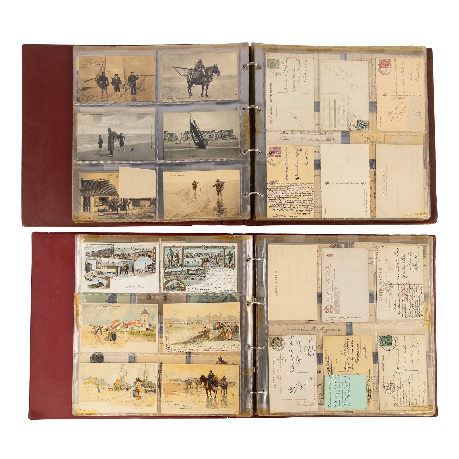 A Collection of circa 360 postcards, Belgian coast and Shrimp Fishermen, early to late 20th C. (1 of 9)