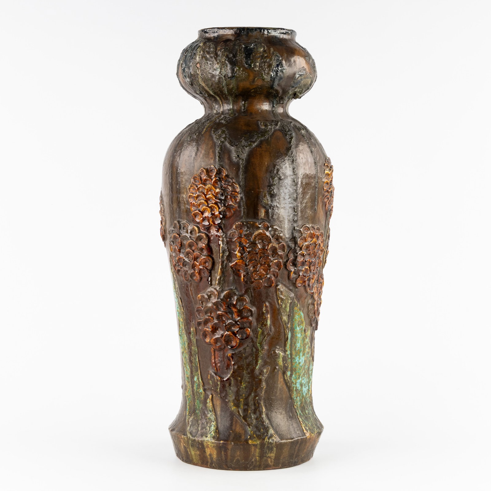 Arthur Craco (1869-1955) a large vase, glazed ceramic, Art Nouveau, circa 1909. (1 of 11)