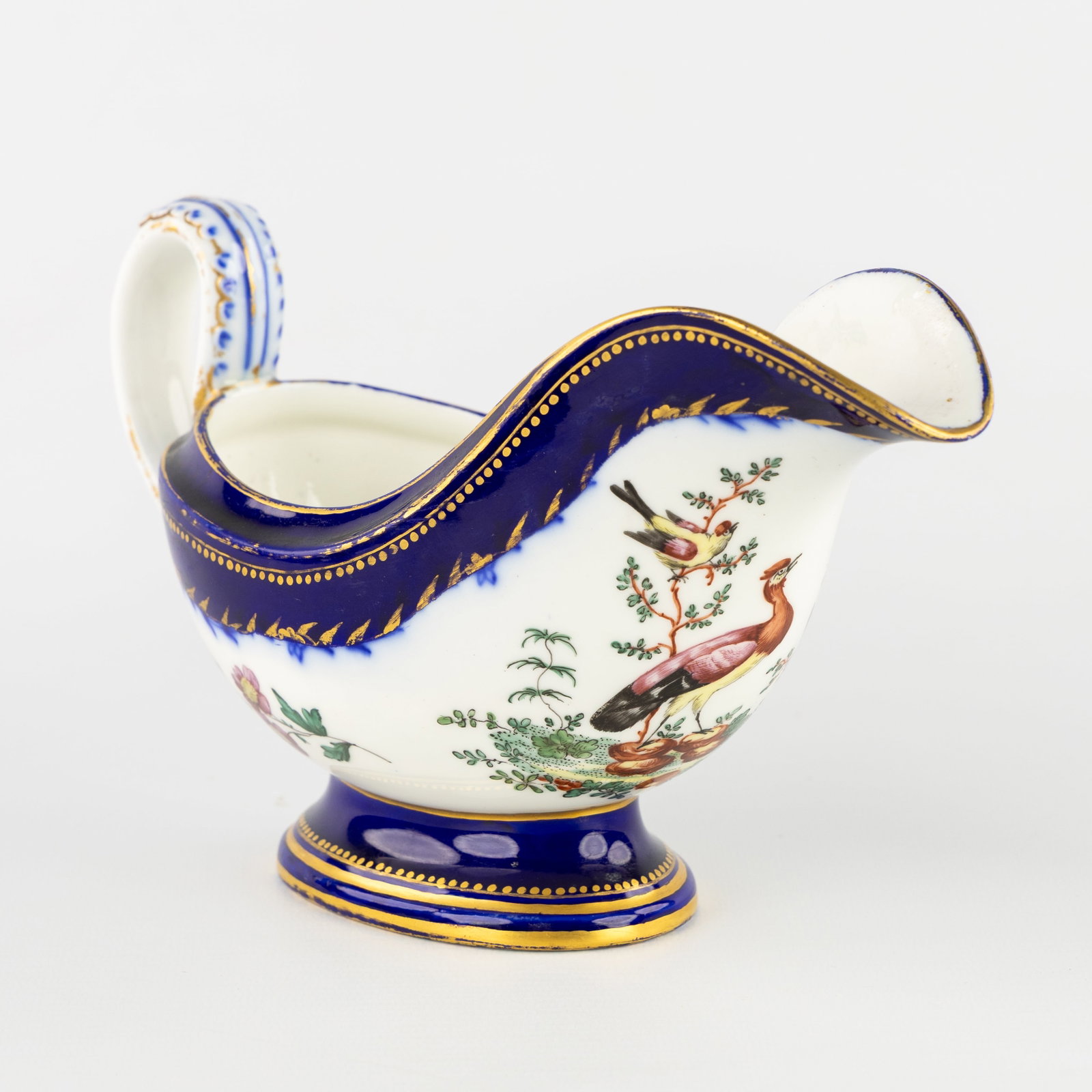 Tournai porcelain, Vieux Tournai, a sauce boat, 18th/19th C. (1 of 8)