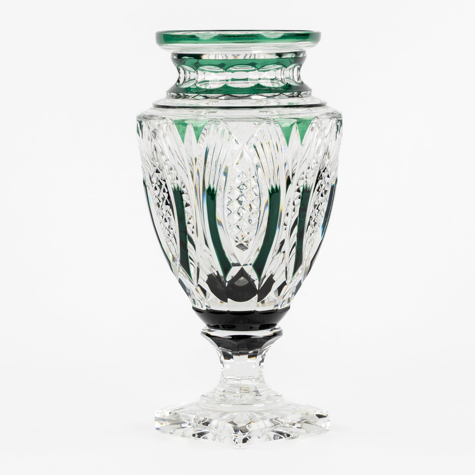 Val Saint Lambert, Jupiter, a large vase, cut and coloured crystal. (1 of 8)