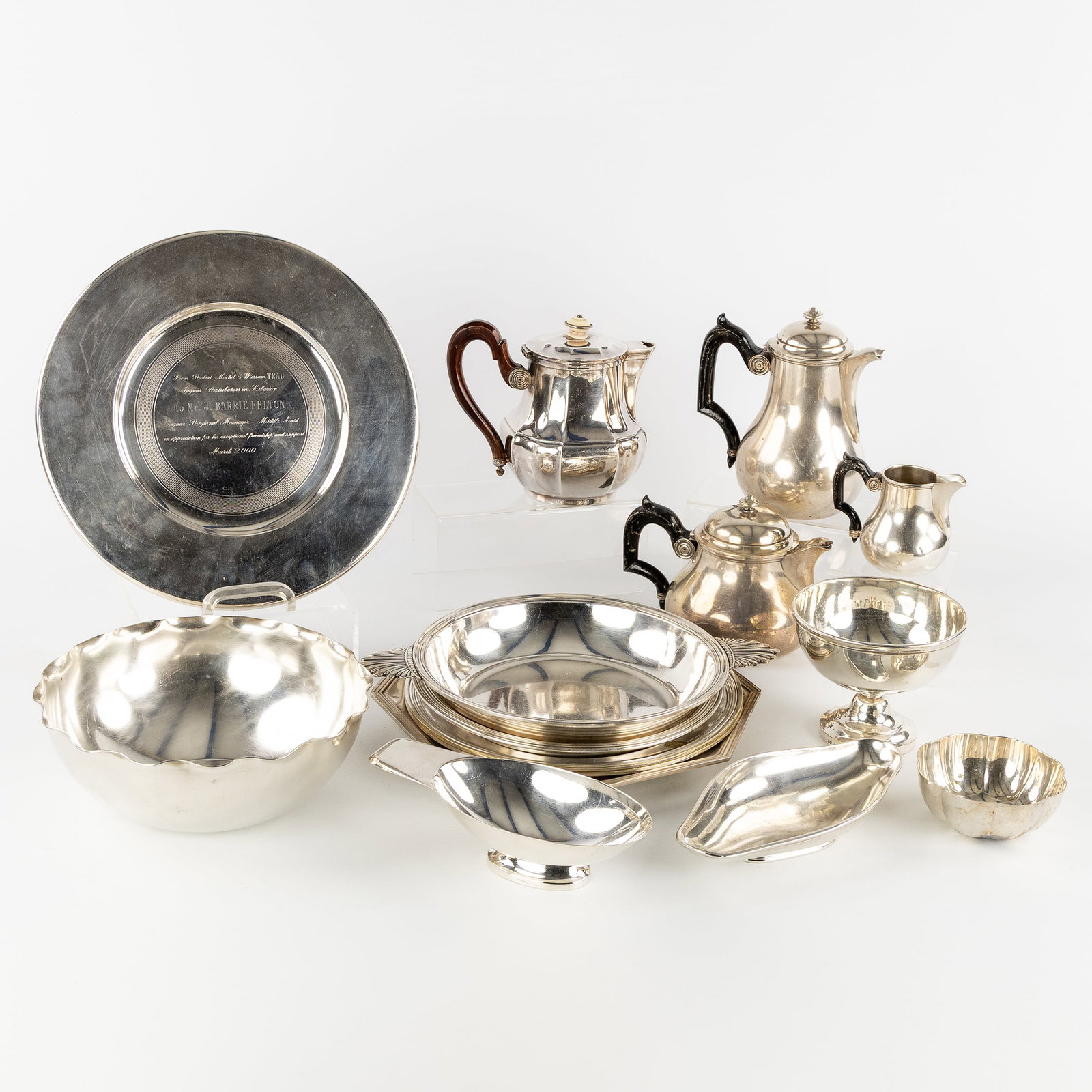 Christofle, Gallia and others, a collection of 12 table accessories, silver-plated metal. (1 of 20)