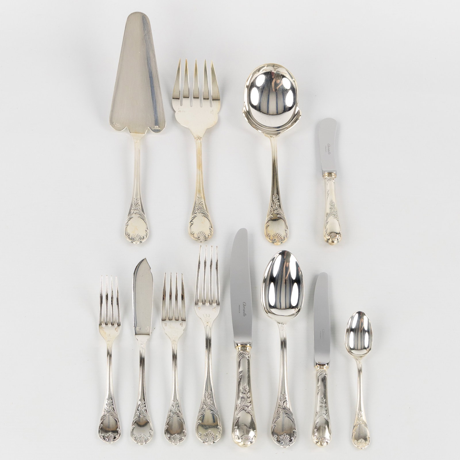 Christofle Marly, a 73-piece silver-plated cutlery set. (1 of 4)