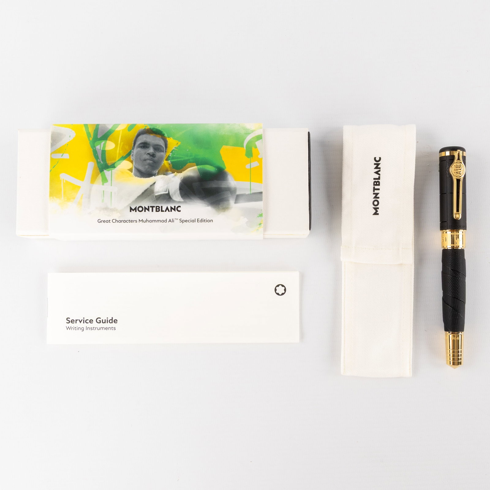 Montblanc, Great Characters ‘Muhammad Ali’ Special Edition, a fountain pen.: Montblanc, Great Characters ‘Muhammad Ali’ Special Edition, a fountain pen. Includes the original box and paperwork.Brand new in the box. Special edition dedicated to Muham