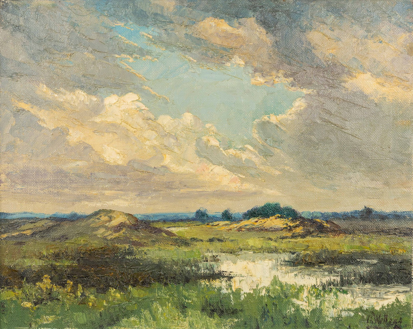 Charles Wellens (1889-1959) 'Dune Landscape', oil on canvas. (1 of 4)