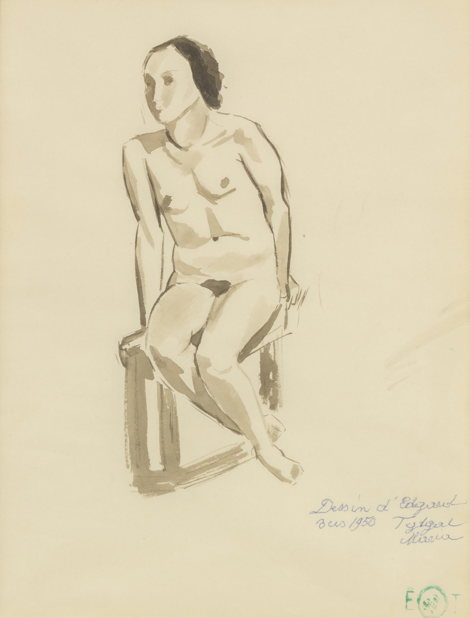 Edgard Tytgat (1879-1957) 'Maria', watercolour on paper (1950). (1 of 4)