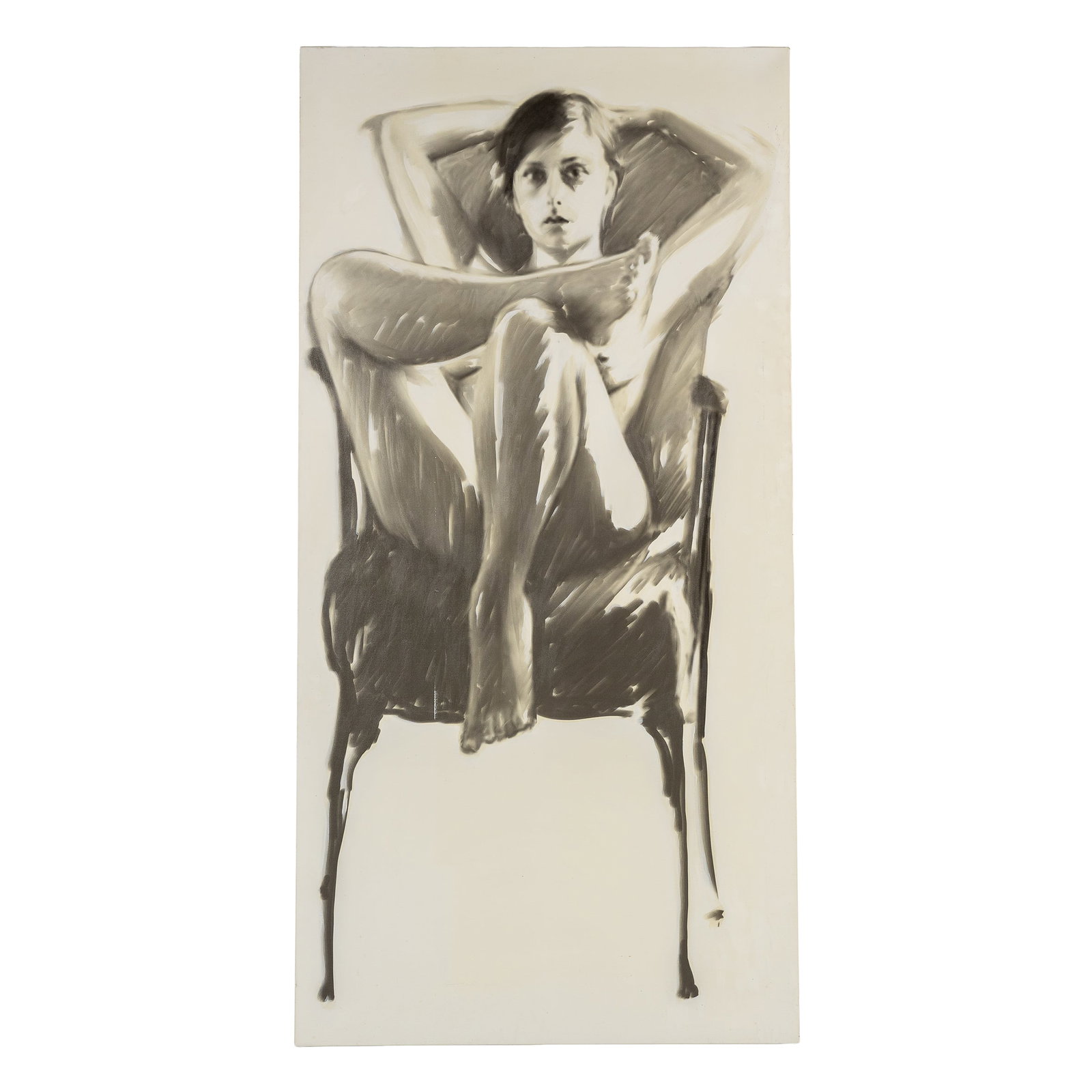 Marc De Corte (1974) 'Resting Nude', acrylic on canvas (2006): Marc De Corte (1974) 'Resting Nude', acrylic on canvas (2006) Acrylic on canvas.Signed and dated on the stretcher. (100 x 200 x 0 cm)