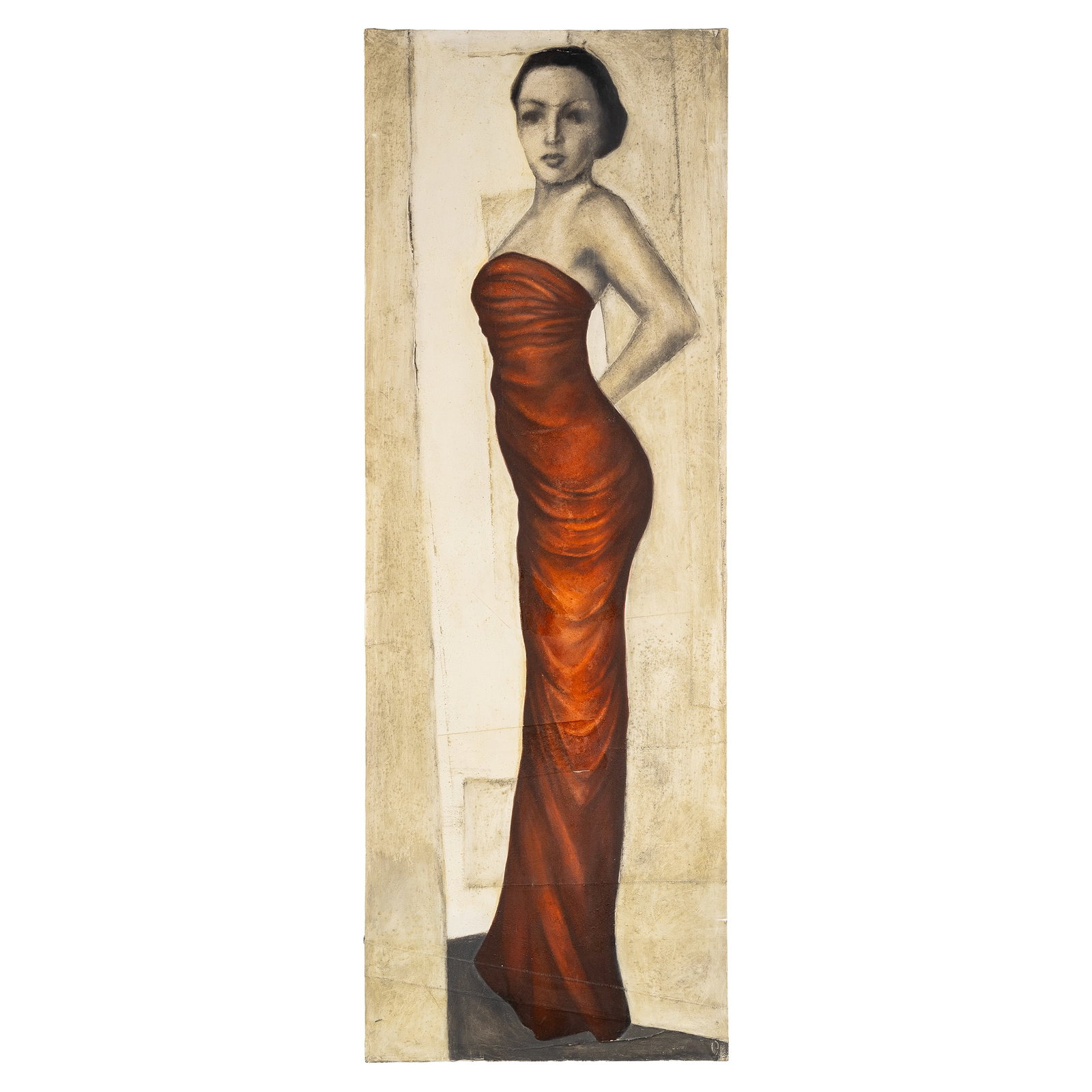 Kai Savelsberg (1975) 'Rotes Kleid', mixed media (2004) (1 of 9)