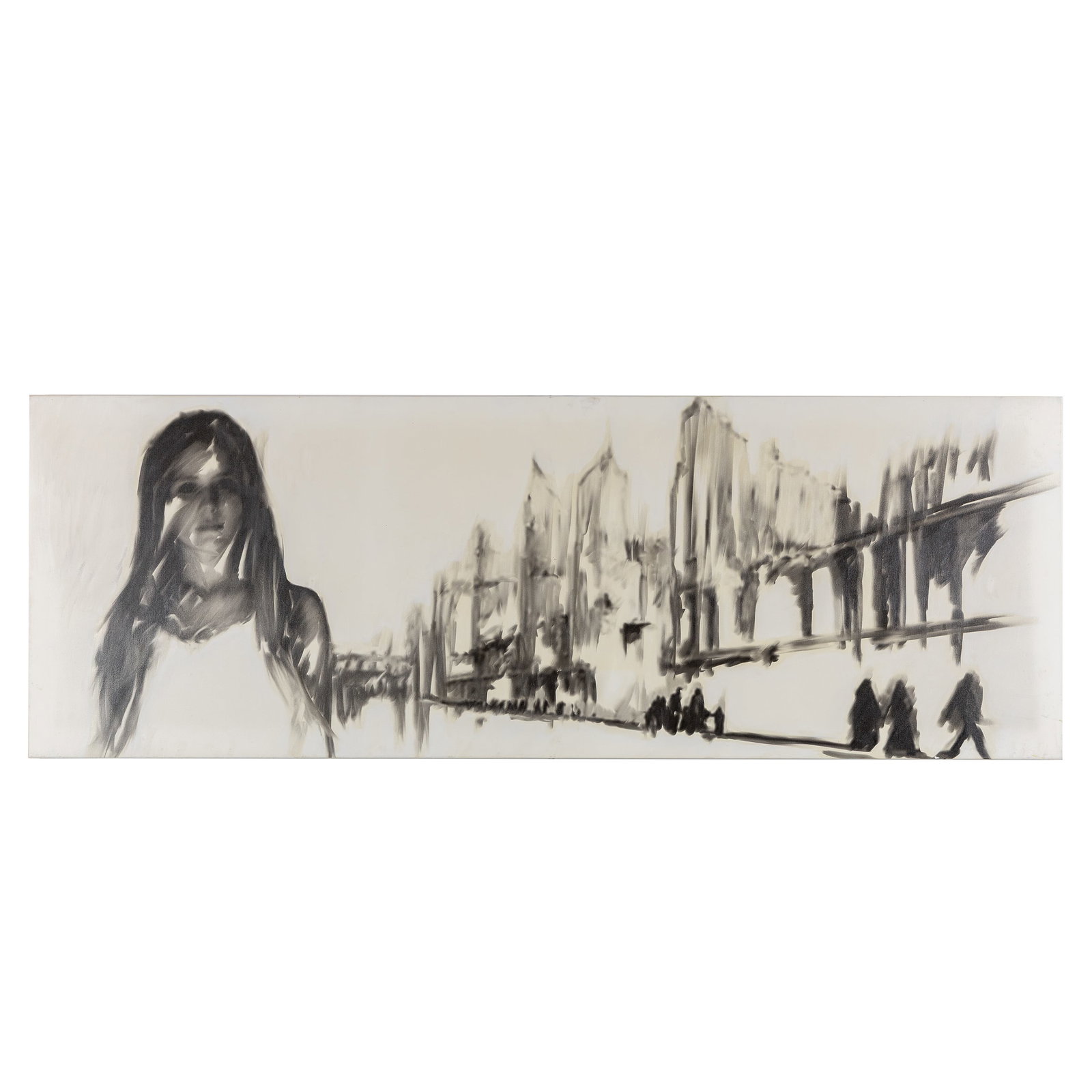 Marc De Corte (1974) 'Skyline', acrylic on canvas (2006). (1 of 12)