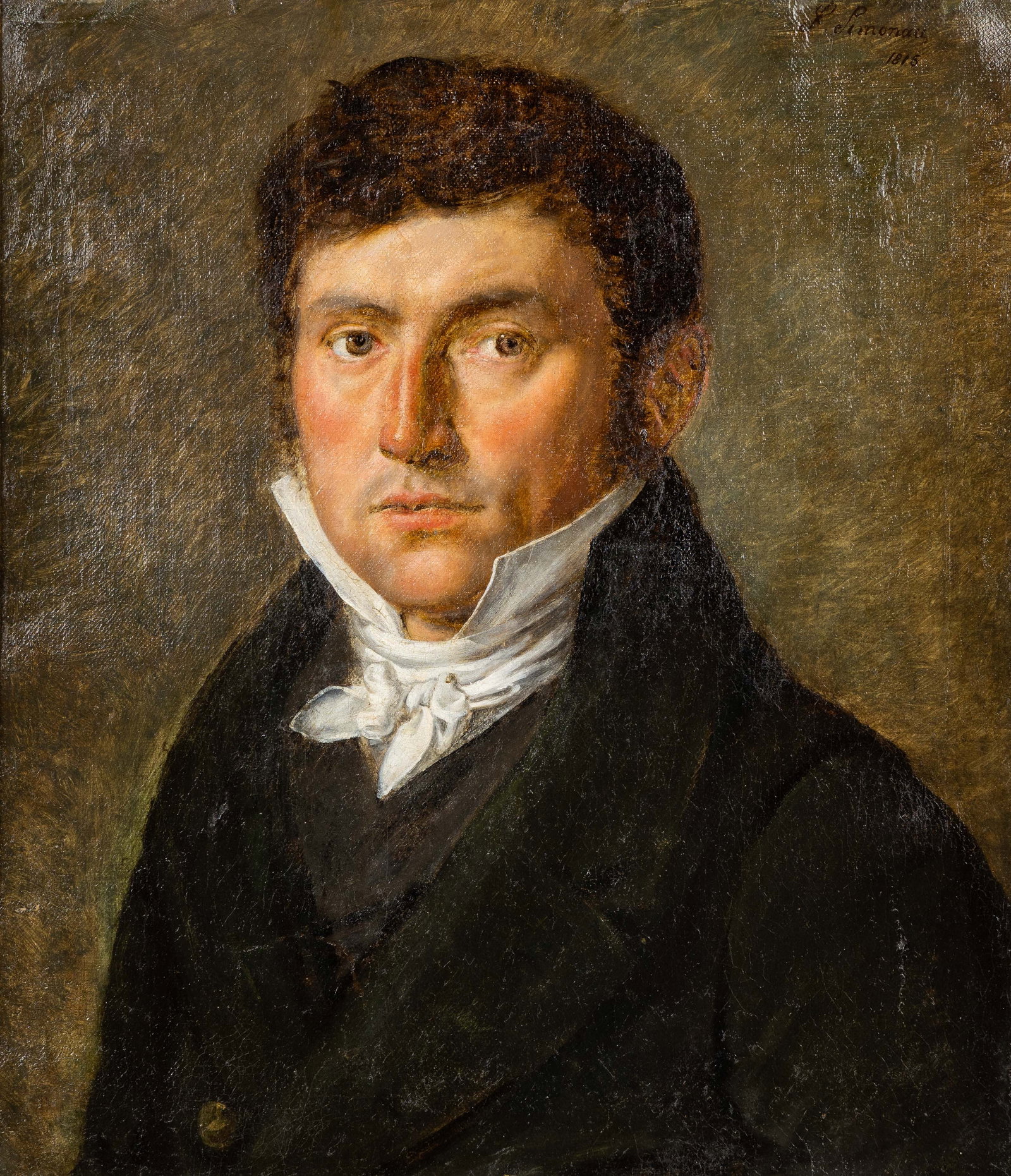François Simonau (1783-1859) 'Portrait of a Gentleman', oil on canvas (1815). (1 of 5)