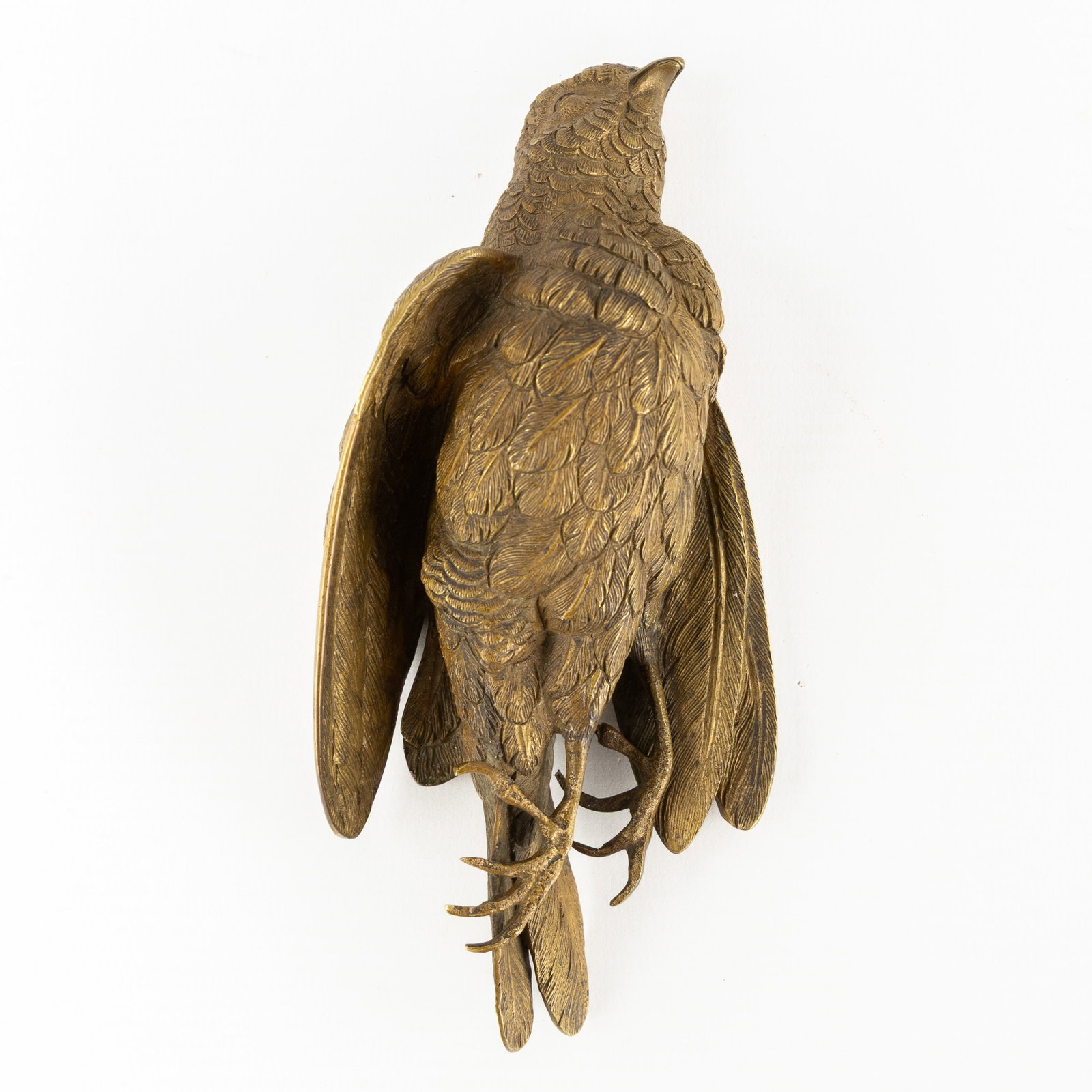 Paul Comoléra (1818-c.1897) (Attr.) 'Oiseau, Nature Morte', patinated bronze.: Paul Comoléra (1818-c.1897) (Attr.) 'Oiseau, Nature Morte', patinated bronze. Patinated bronze.Attributed to Paul Comoléra, not signed. (16 x 4 x 7.5 cm)