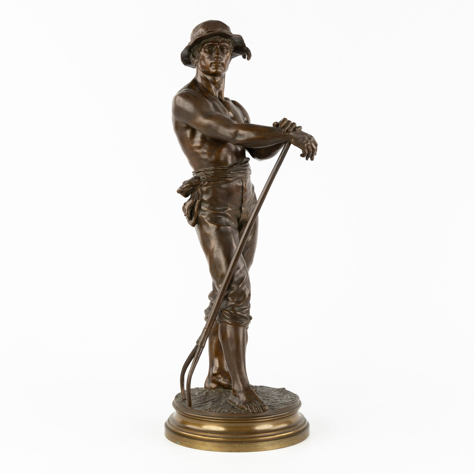 Charles Octave Levy (1820-1899) 'Le Faneur', patinated bronze. (1 of 7)