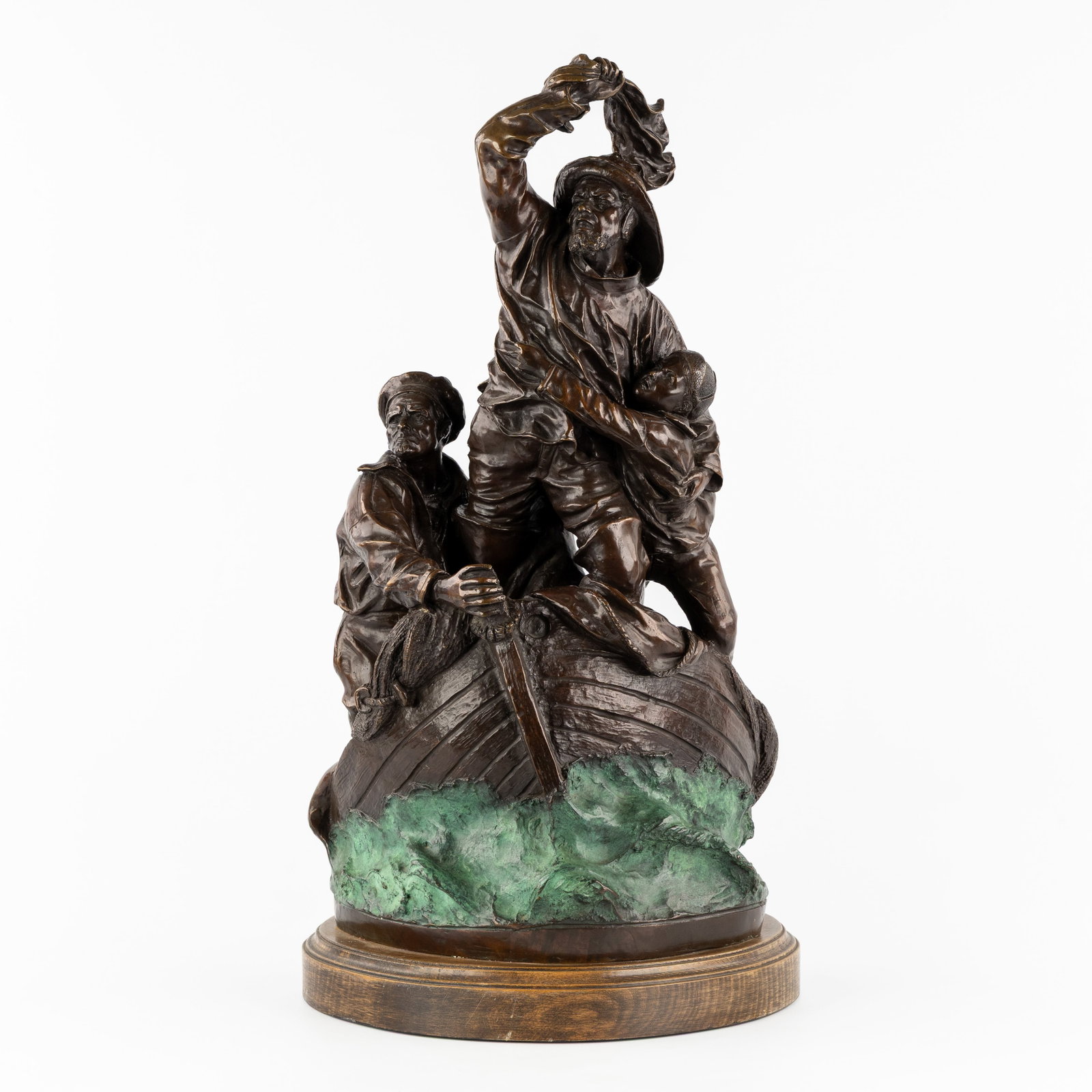 Joseph Le Guluche (1849-1915) 'En Détresse', patinated bronze. (1 of 10)