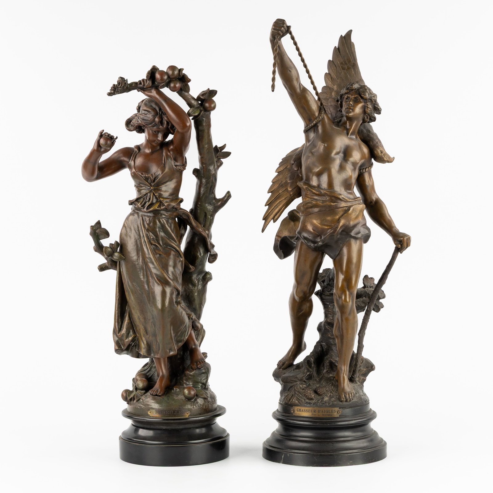 Hippolyte Moreau (1832-1927) and Louis Moreau (1883-1958) 'Chasseur D'Aigles' and 'Mireille', two (1 of 11)