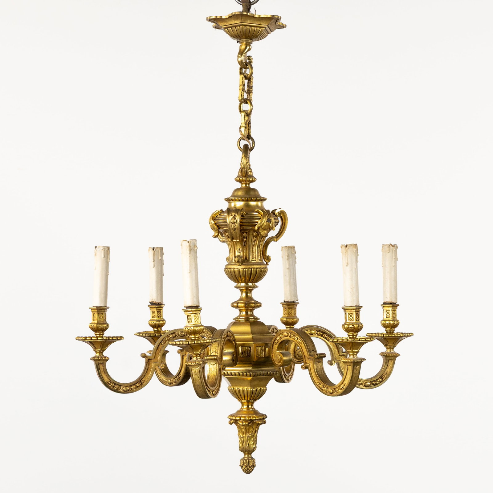 A Bronze 'Mazarin' chandelier, 20th C. (1 of 4)