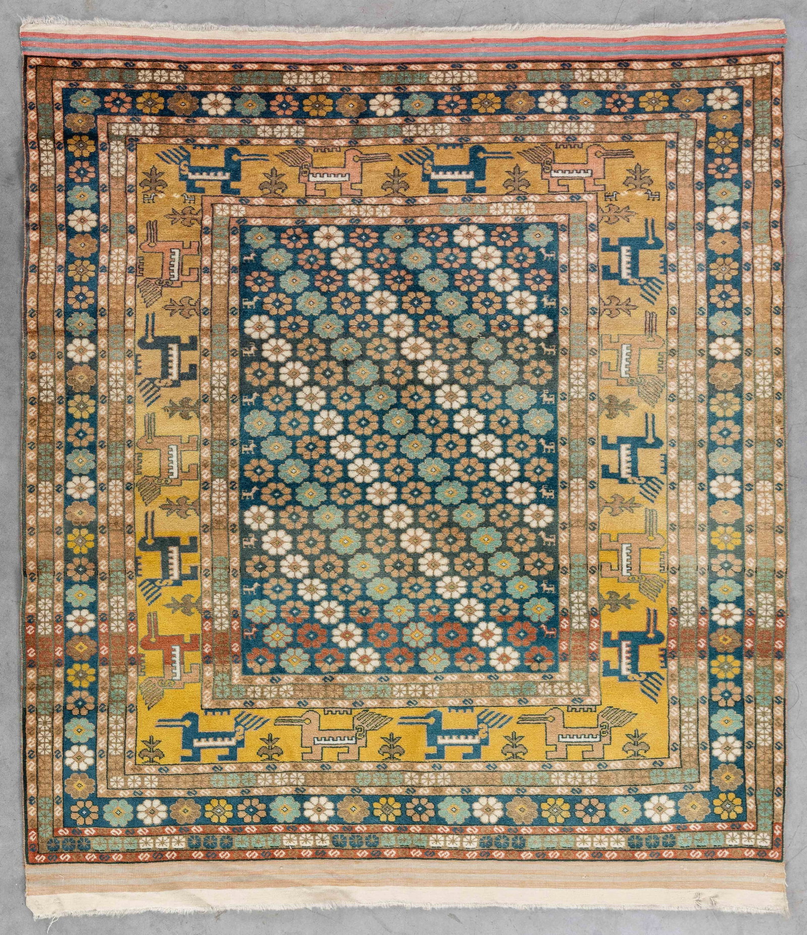 An Oriental hand-made carpet, Quchan/Gooshan, Iran (148.5 x 141 cm). (1 of 6)