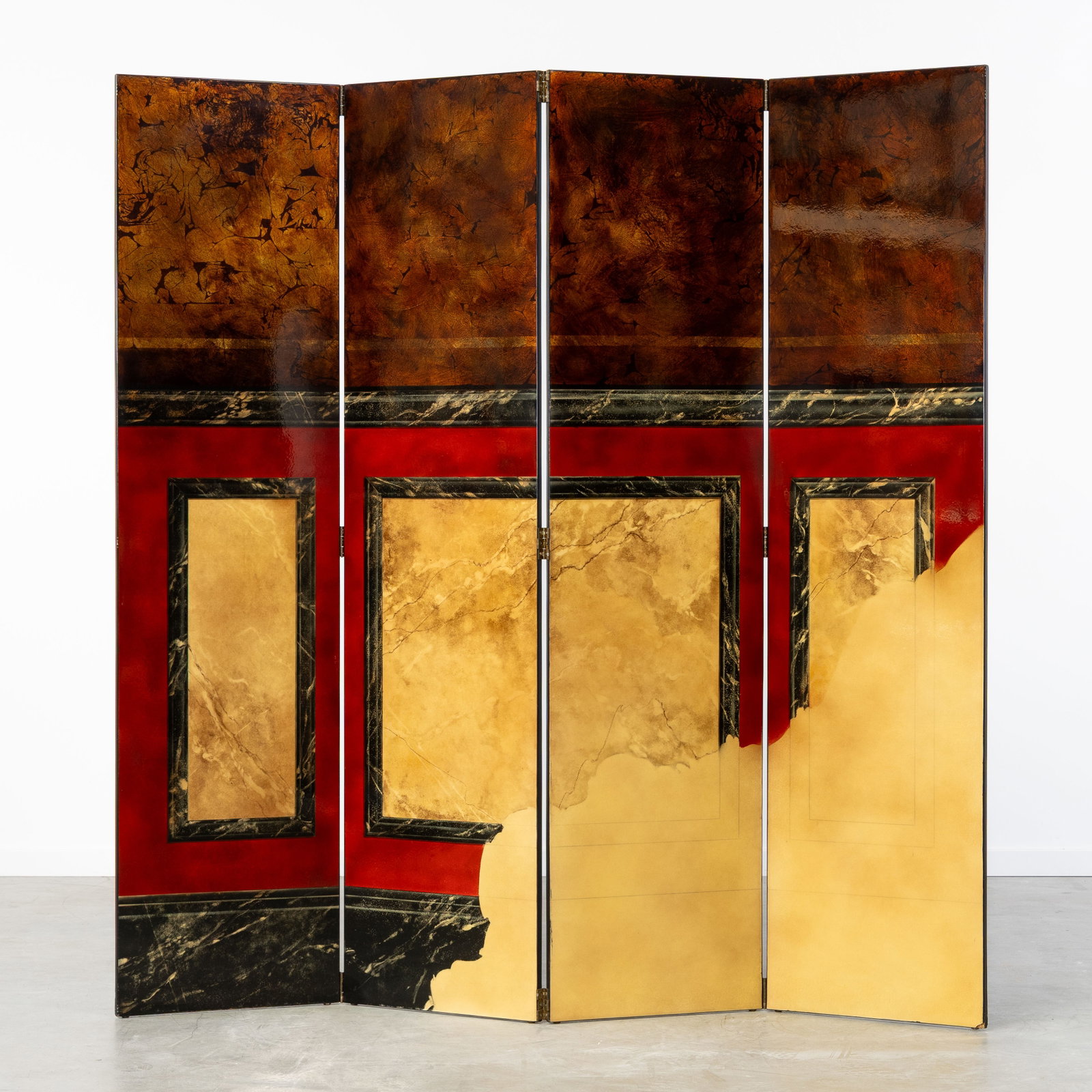 Gerard Redoulès (1949) a Japanese lacquer room divider, circa 1970. (1 of 6)