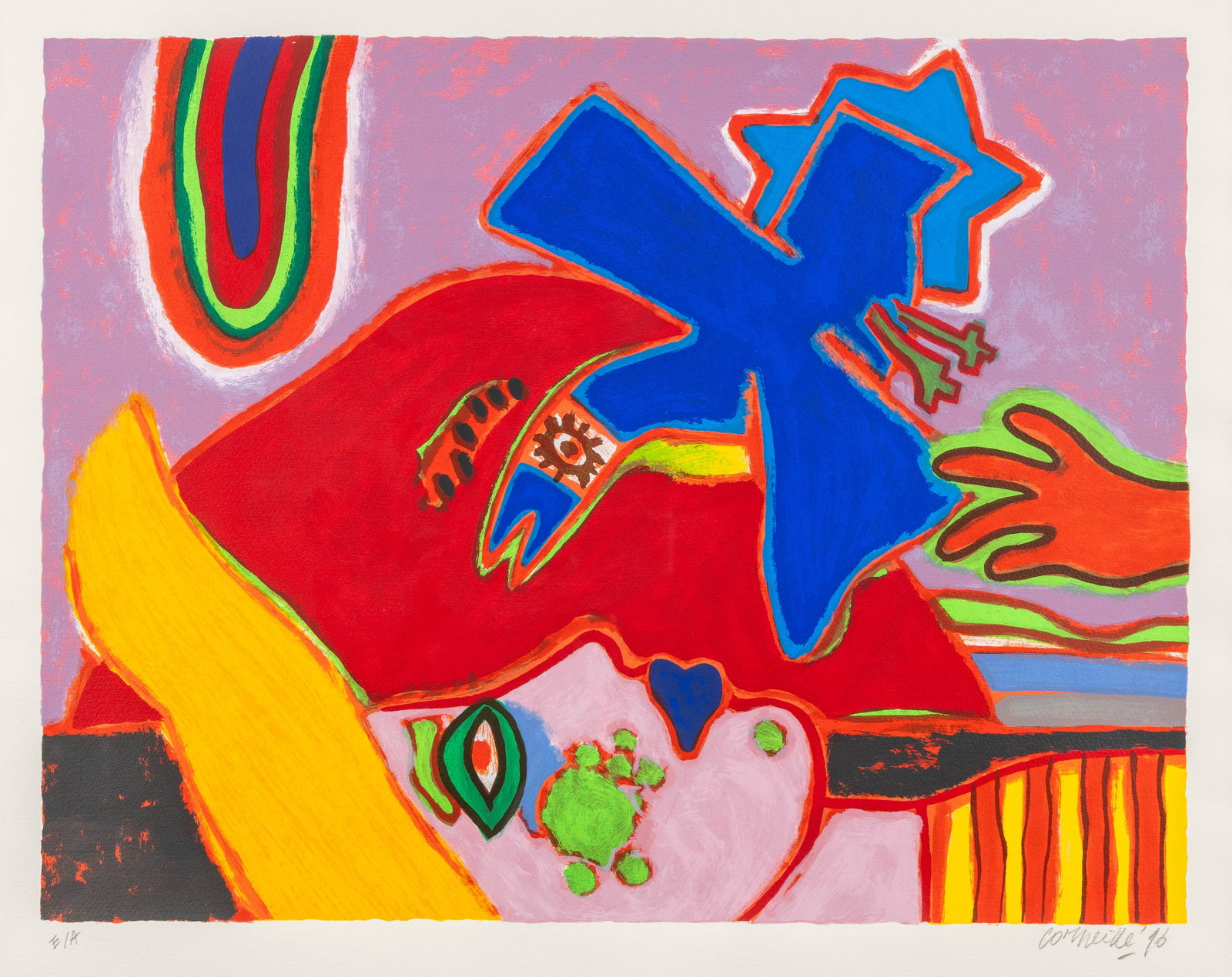 Corneille (1922-2010) 'L'Oiseau Attendu', a lithograph, épreuve d'artiste (1996). (1 of 6)