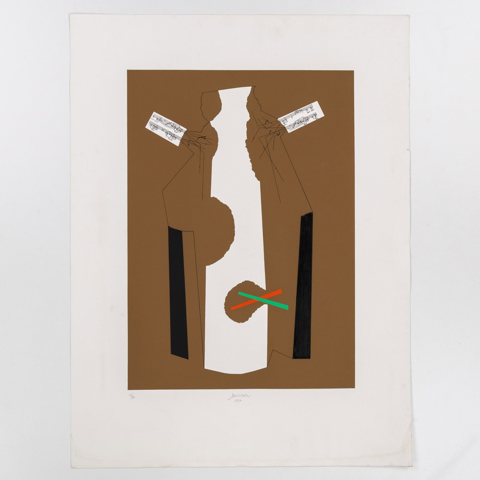 Bruno Munari (1907-1998) 'Ricostruzione teorica di un oggetto immaginario', 23/150, a serigraph, (1 of 5)