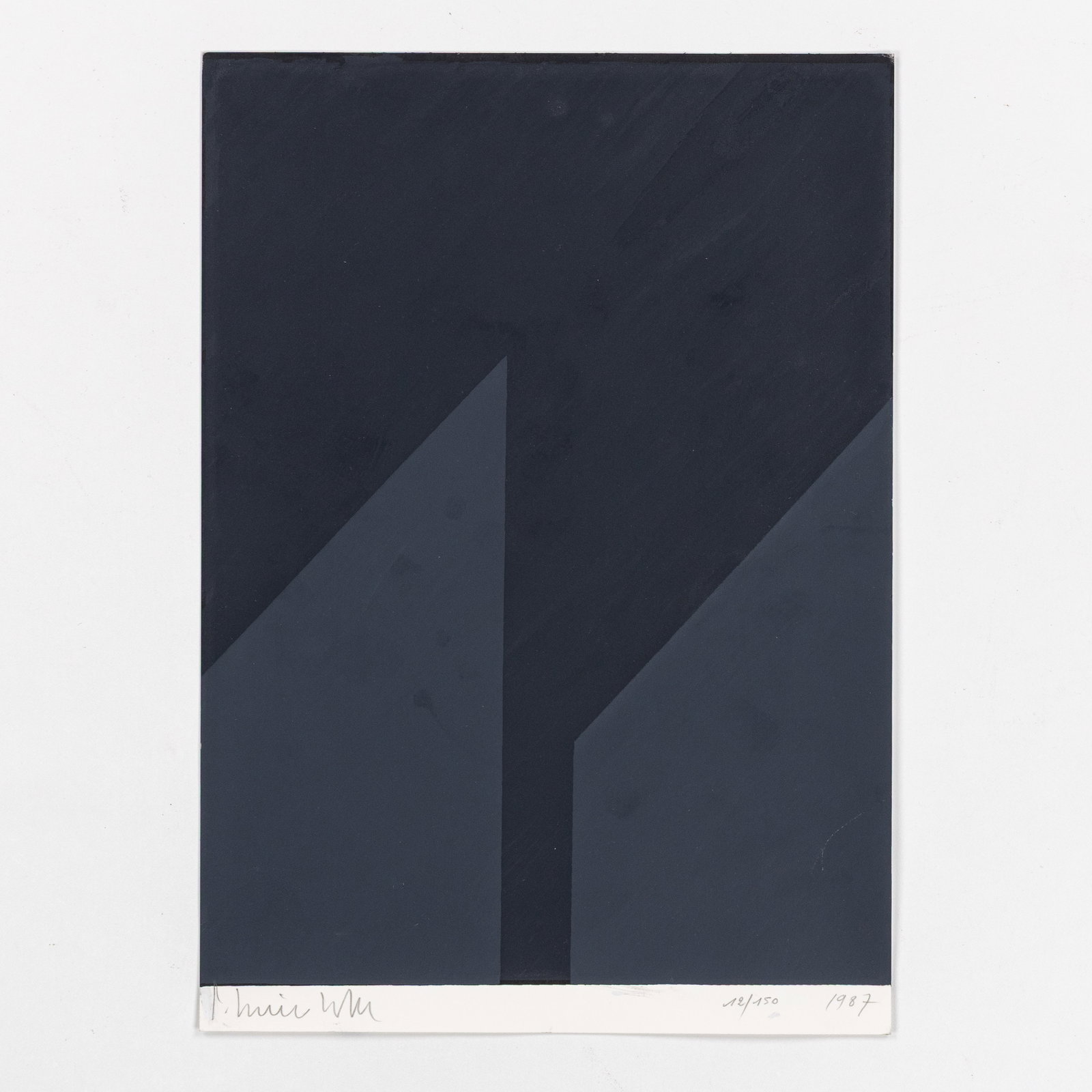 Gilbert Swimberghe (1927-2015) 'Black', an abstract composition, 12/150, a serigraph, acrylic on (1 of 5)