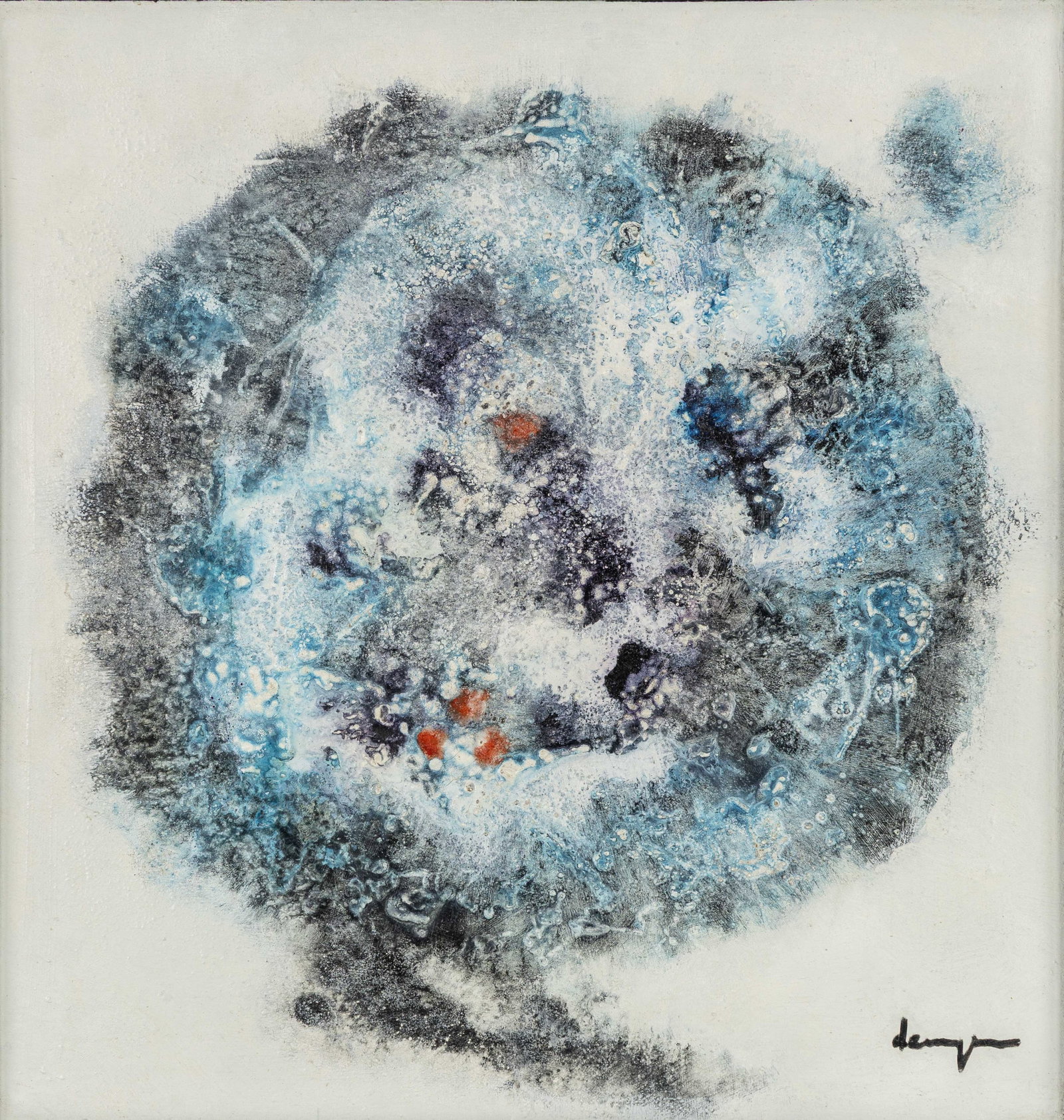 Jacky De Maeyer (1938) ‘Composition’, mixed media on panel.: Jacky De Maeyer (1938) ‘Composition’, mixed media on panel. A painting, mixed media on panel.Signed lower right. (46 x 44 cm) (43 x 45 x 0 cm)