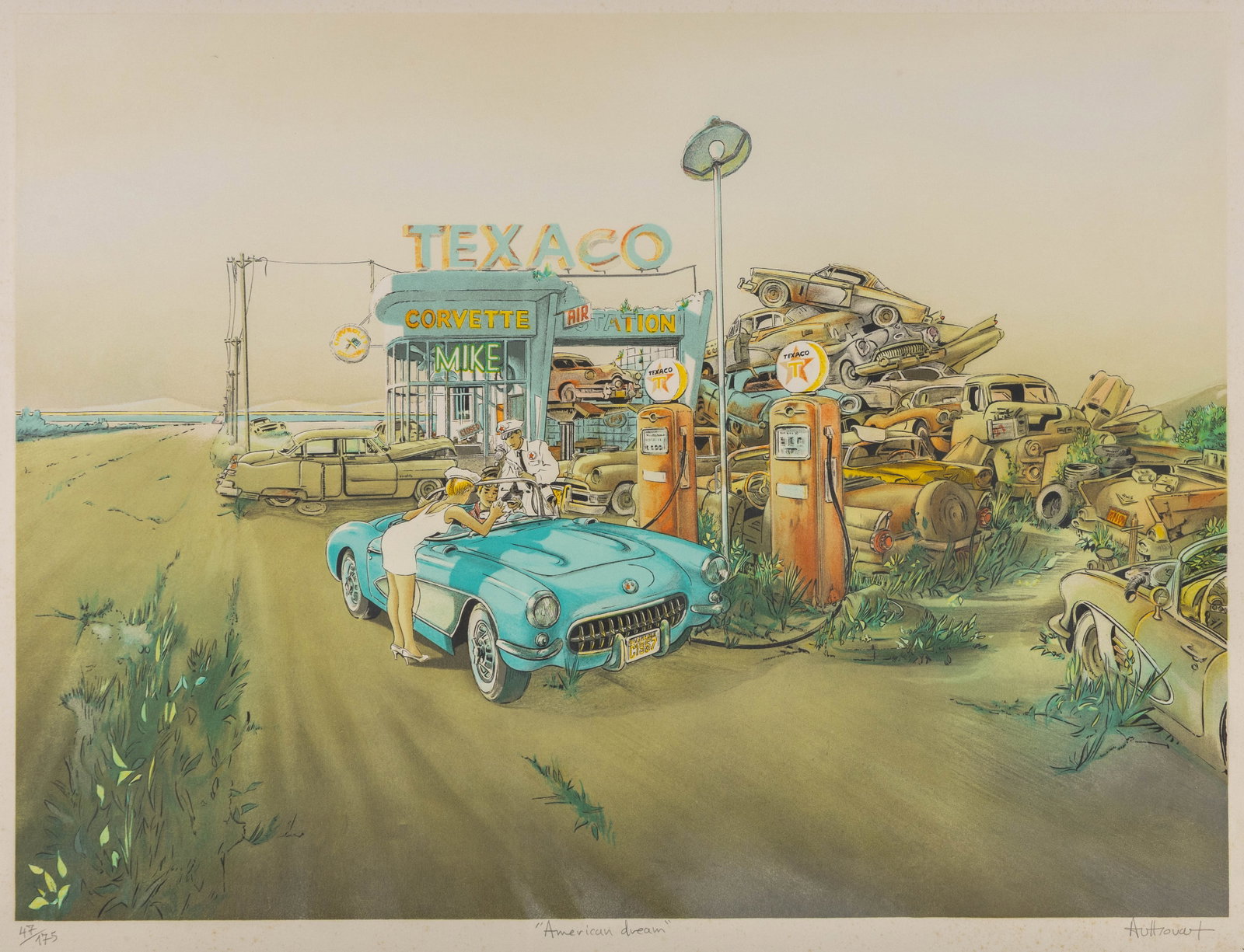 Daniel Authouart (1943) 'American Dream', 47/175, a lithograph. (1 of 7)