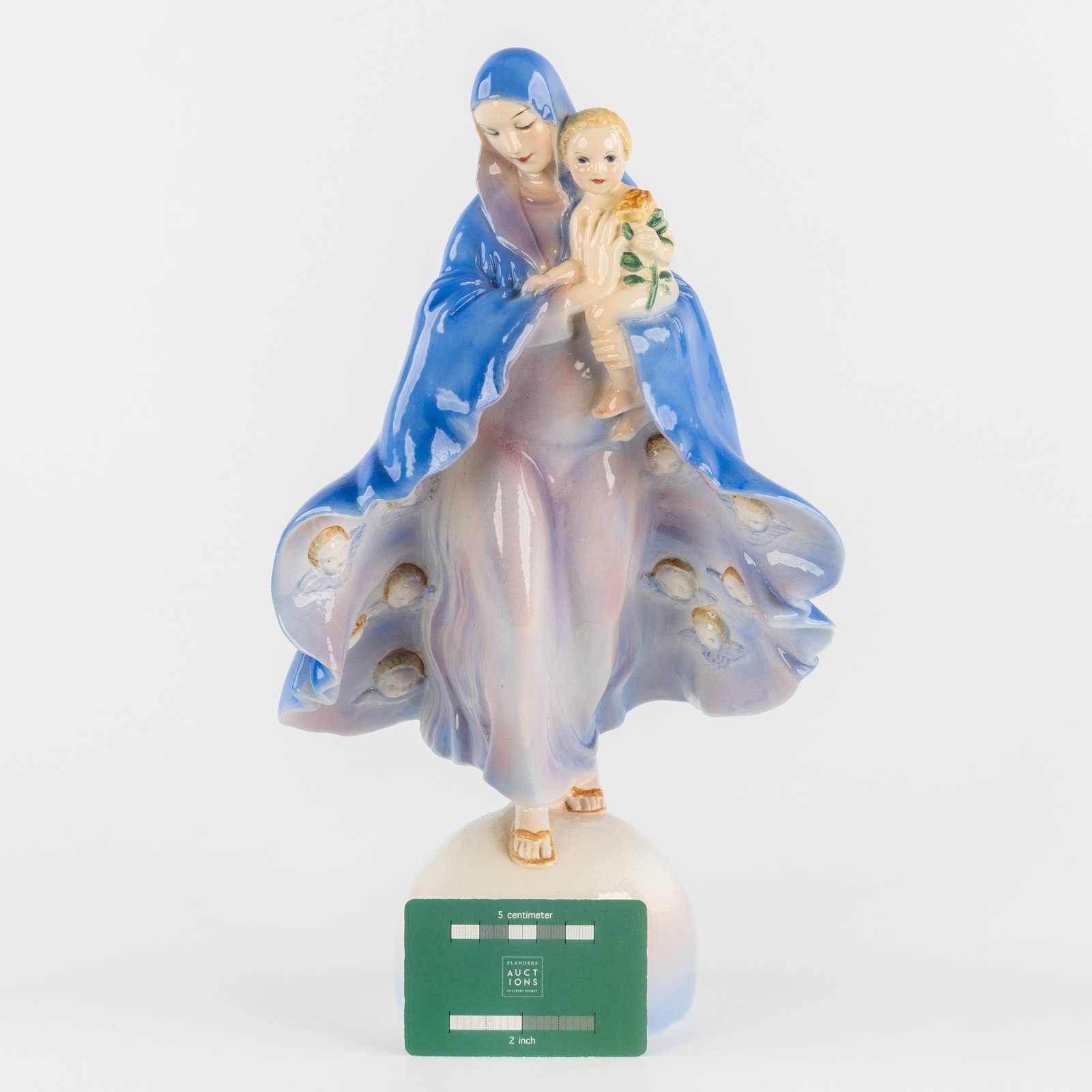Ida Schwetz-Lehmann (1883-1971) 'Madonna with Child', a porcelain sculpture, for Keramos, Austria, (1 of 11)