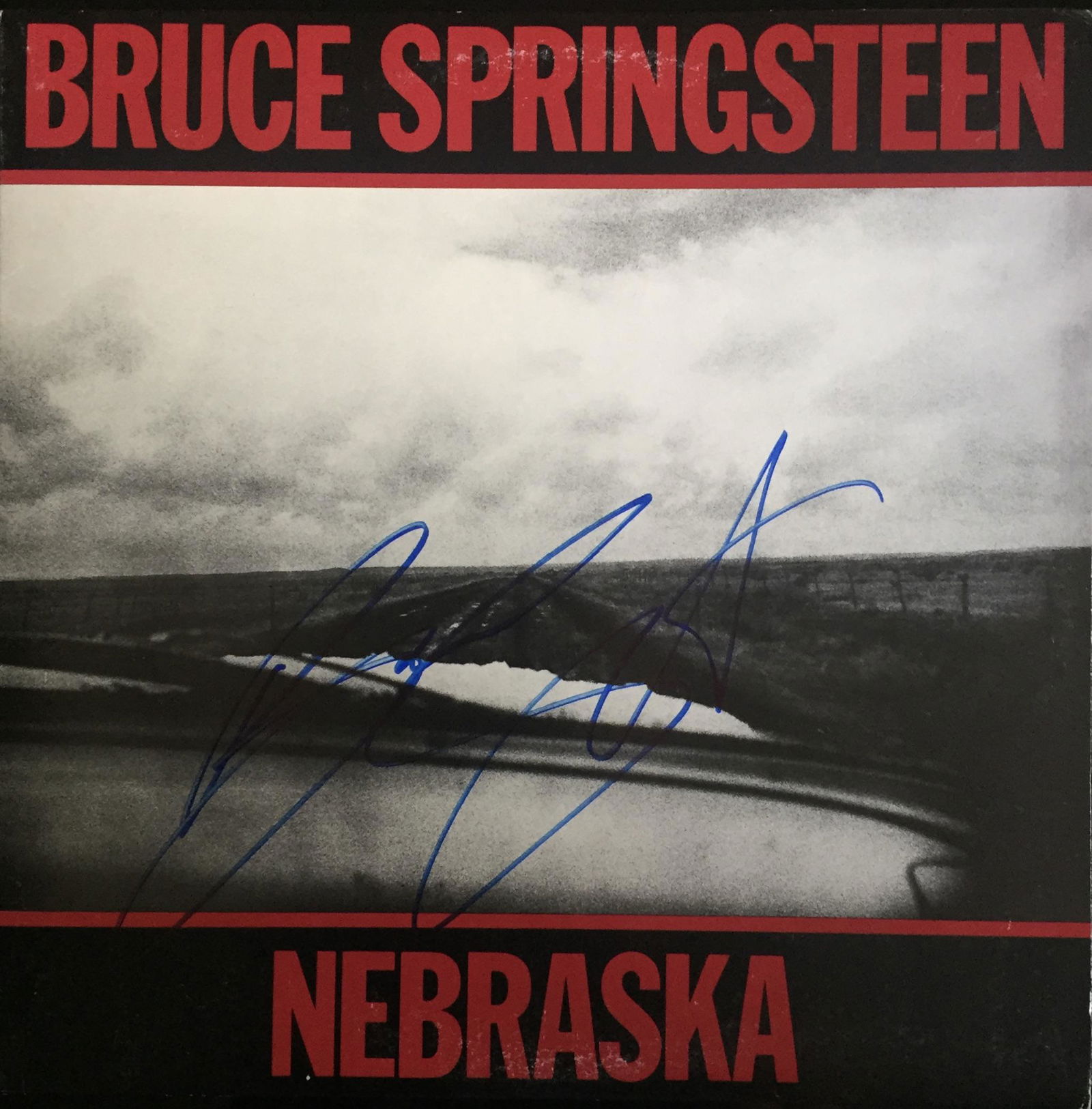 Bruce Sprigsteen Autographed Album: Signed vinyl record, COA provided by Auctions Xpress.