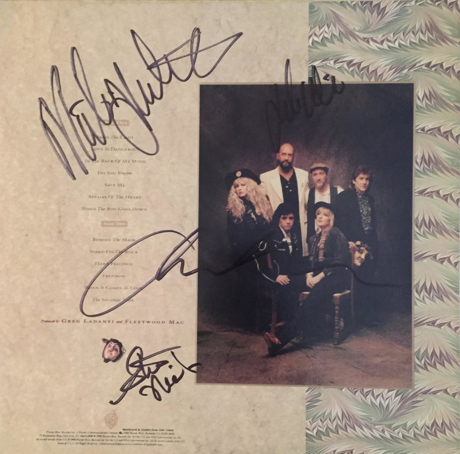 Fleetwood Mac Autographed Album: Signed vinyl record, COA provided by Auctions Xpress.