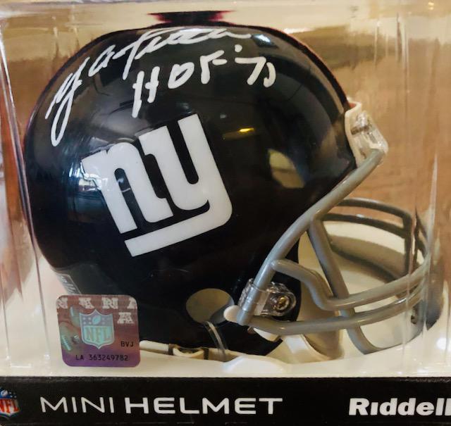 Y.A. Tittle Autographed Mini Helmet (New York Giants) (1 of 1)