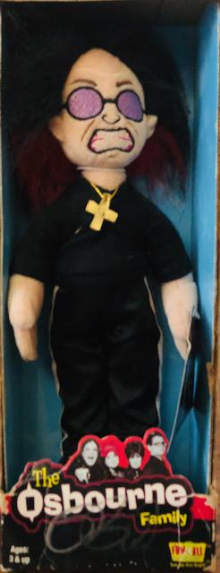 Ozzy Osborne Autographed Plush Doll: Signed novelty doll signed by Ozzy from TV show "The Osbournes" COA provided through Auctions Xpress
