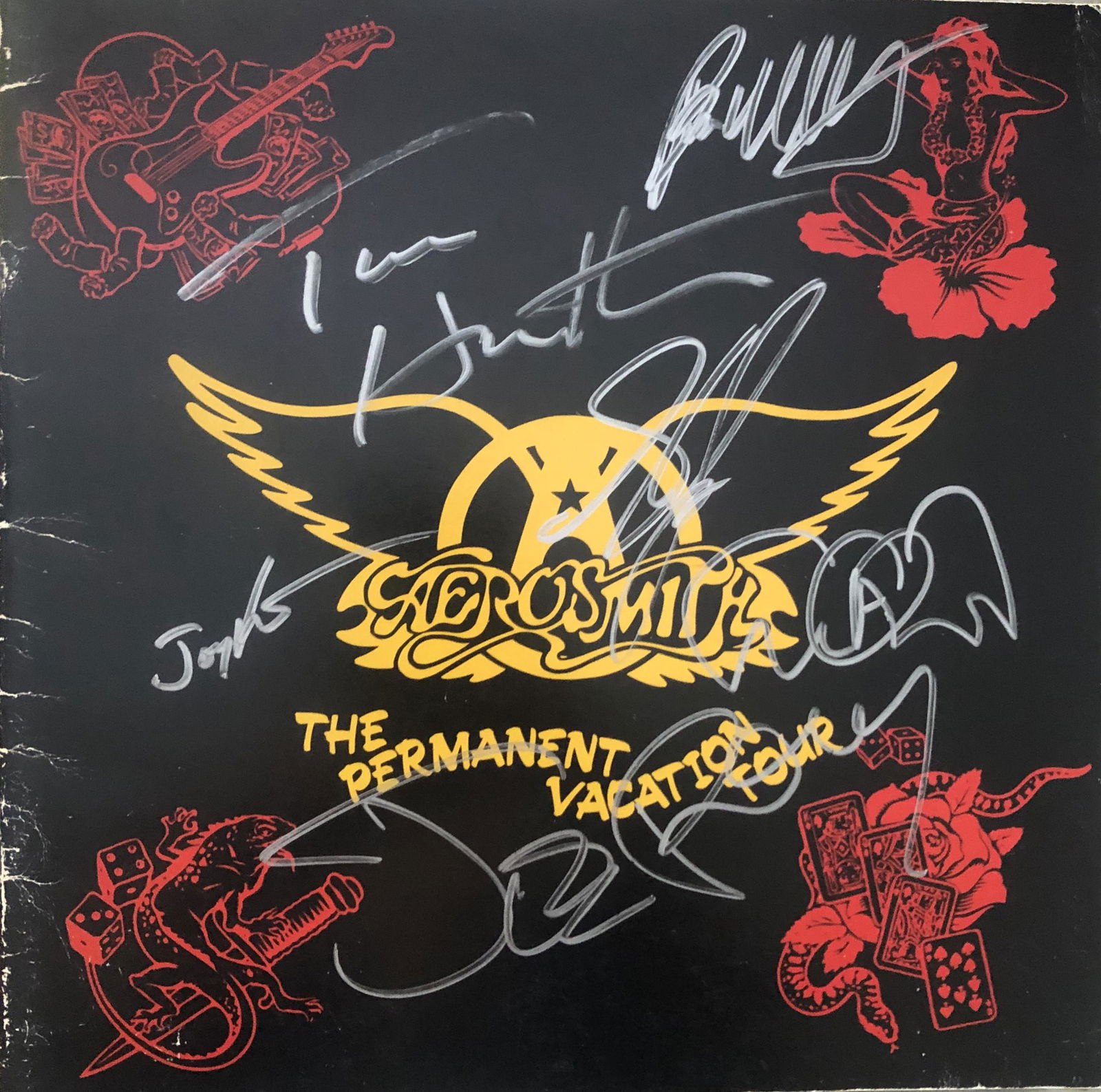 Aerosmith Autographed Tour Book W/ ALL 5 MEMBERS! (1 of 1)
