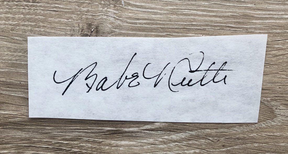 Babe Ruth Cut Autograph (1 of 1)