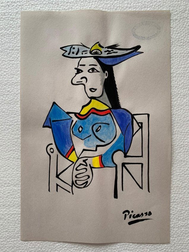 Pablo Picasso Drawing on paper signed, sealed (1 of 2)