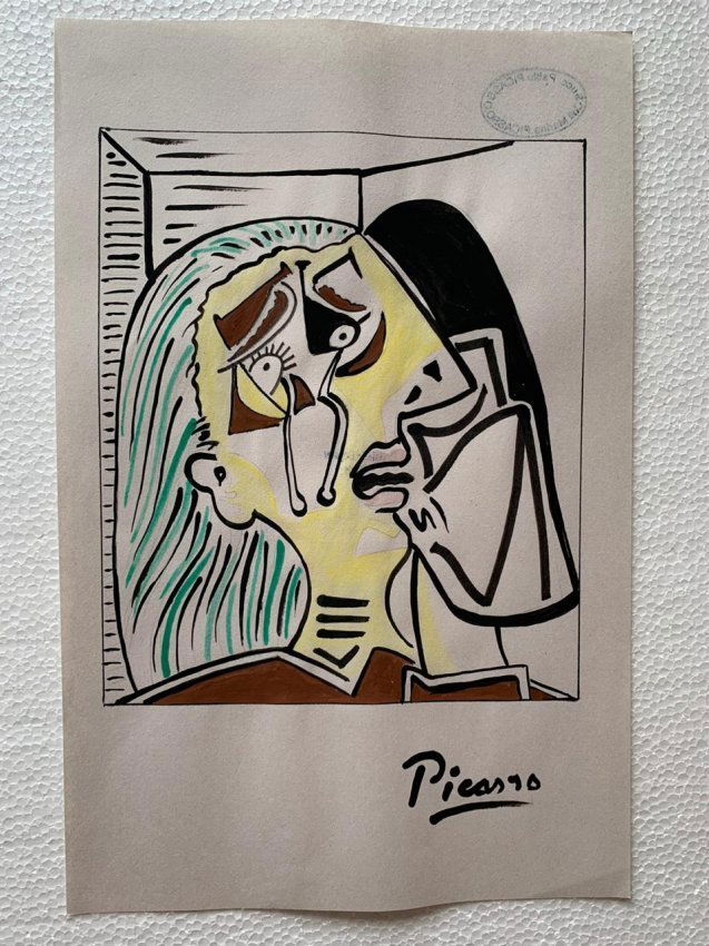 Pablo Picasso Drawing on paper signed, sealed (1 of 2)