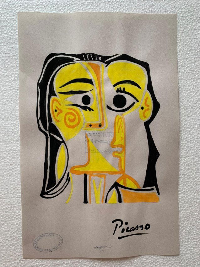 Pablo Picasso Drawing on paper Signed, sealed (1 of 2)