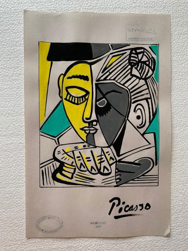 Pablo Picasso Drawing on paper Signed, sealed (1 of 2)