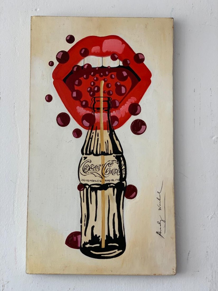 Andy Warhol oil on canvas, signed and sealed painting (1 of 10)